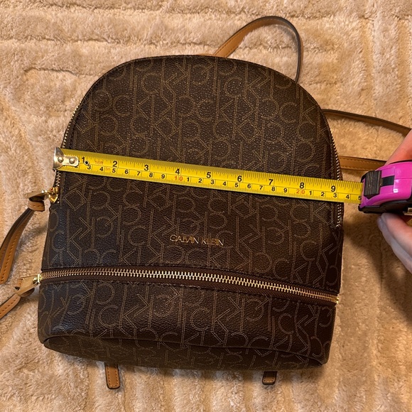 Calvin Klein Monogram Black and Brown Backpack - Picture 6 of 8